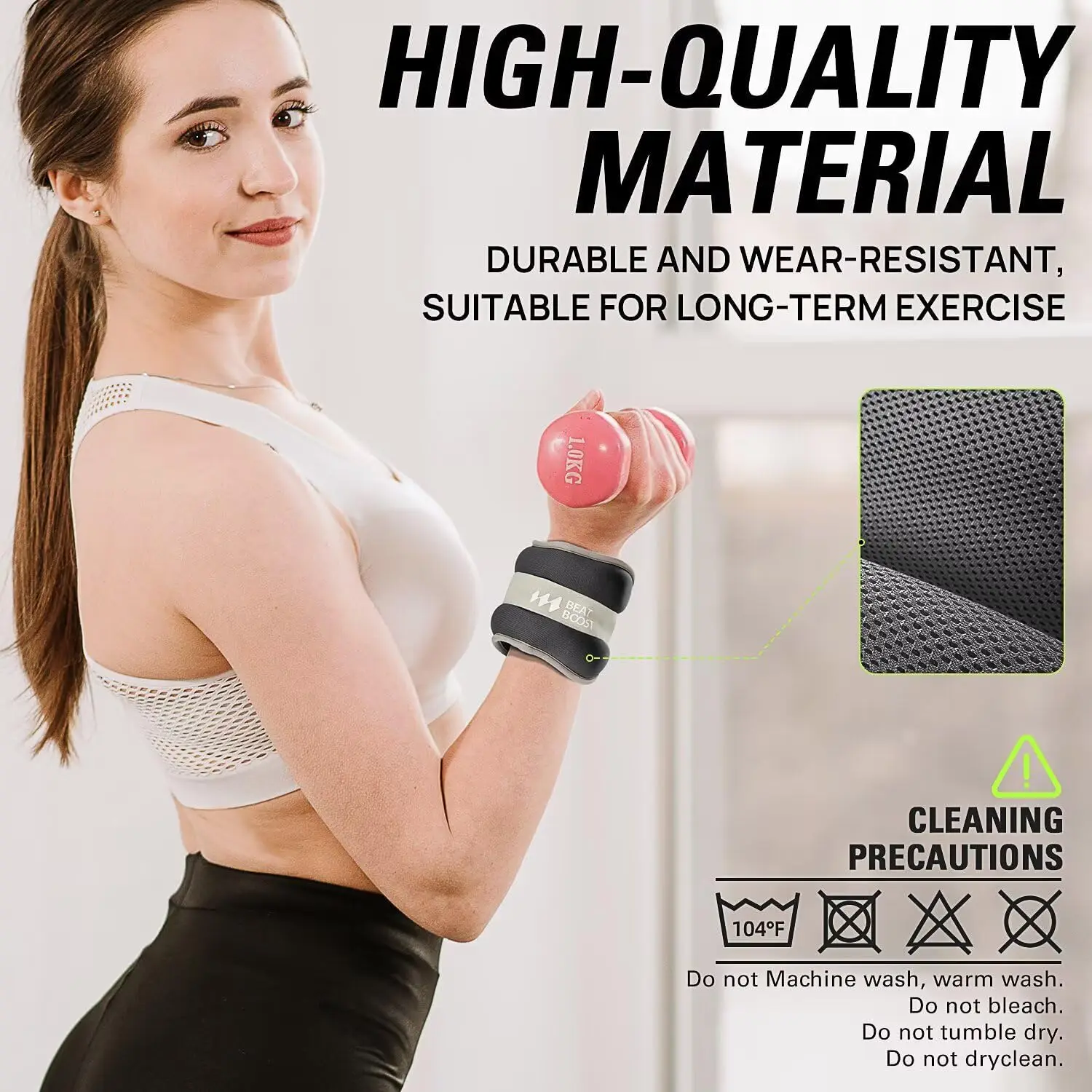 2 stücke 0,25/0,5/0,75/1/2 kg Handgelenk Knöchel Sandsäcke Tragbare Fitness Training Gewicht Sandsack für Yoga Tanzen Laufen Körper Gestaltung – Detail 4