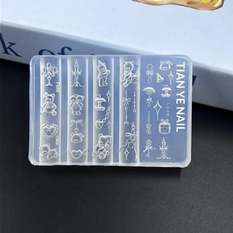 3D Barock-Engel Nagelform Silikon Nagelkunst-Charms DIY-Werkzeug Vorlagen Stempelplatten Maniküre Einfache DIY-Form für Heimwerker – Detail 11