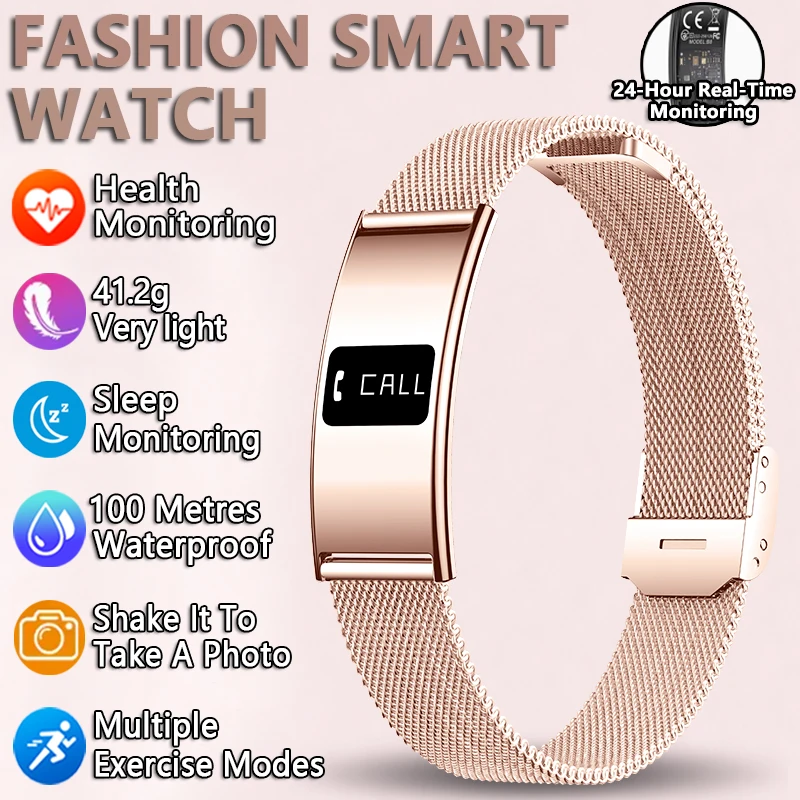 

Смарт-браслет 2026 для мужчин и женщин, фитнес-трекер для здоровья, монитор сердечного ритма, HRV, спортивные BT-напоминания о вызове, умные часы для Android iOS