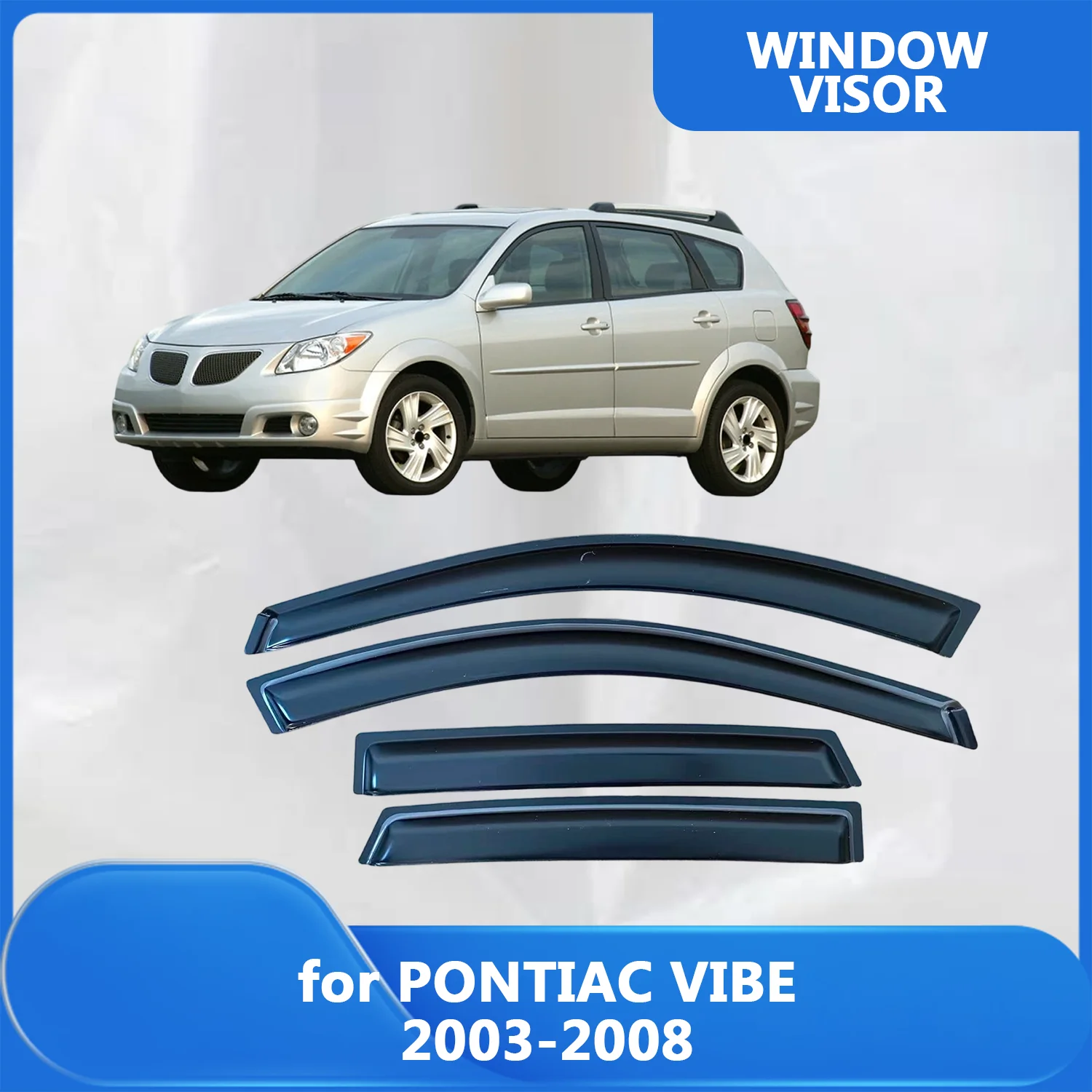 

Window Visor for Pontiac Vibe 2003 2004 2005 2006 2007 2008 Wind Deflectors Rain Guards Door Visor Vent Shades Ventvisor