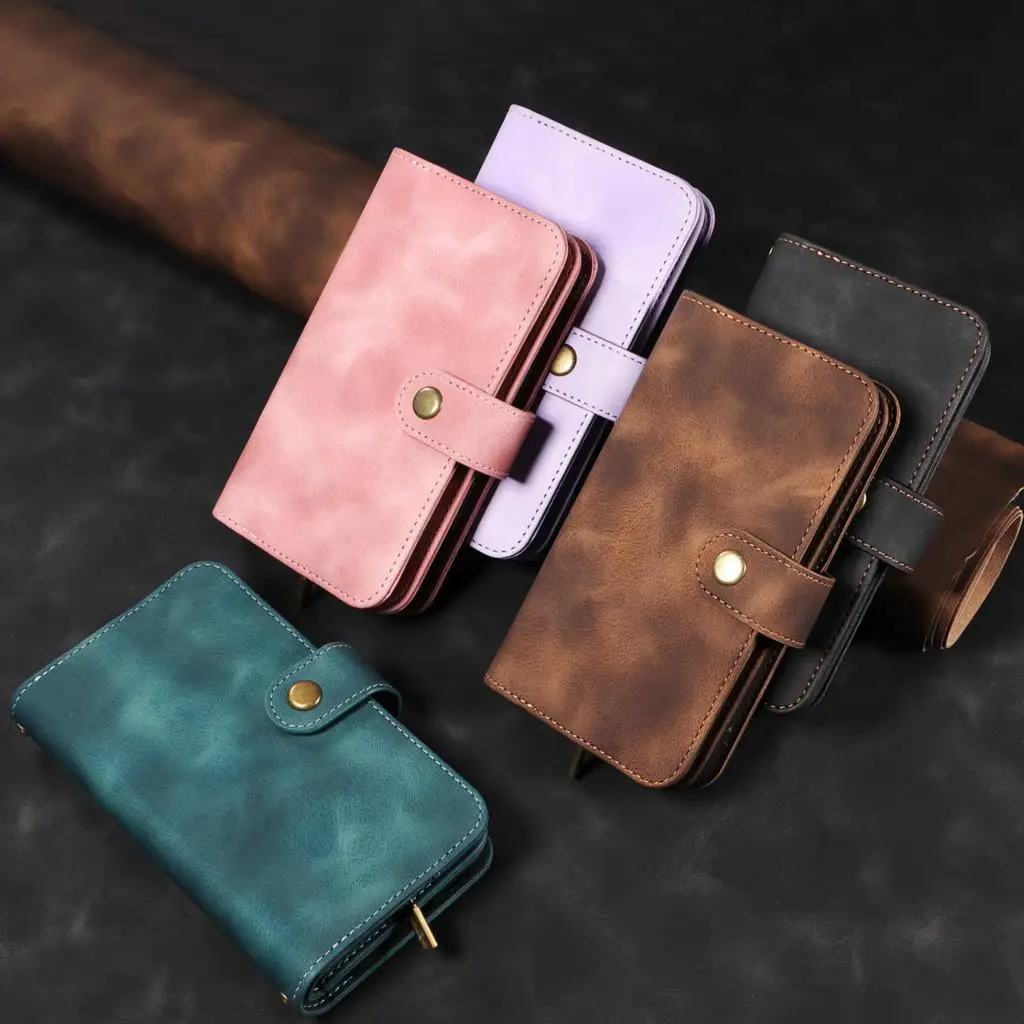 

New Style Leather Flip Phone Bag Case For Xiaomi Poco X4 X3 F3 M4 Redmi Note 11 S 11T 10 Pro Max Lanyard Wallet Card Slots Magne