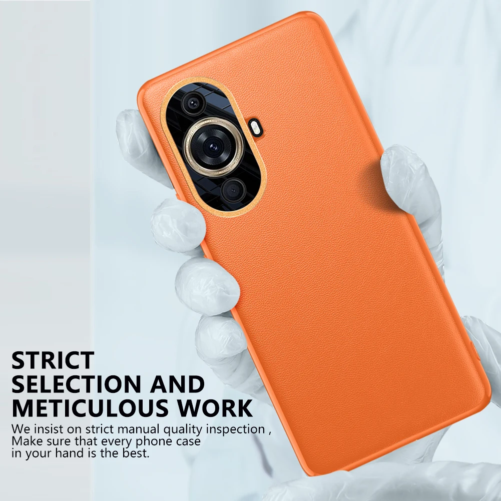 Hard PC Capa For  Huawei Nova 11 Pro Case luxury Leather shockproof Thin Curve Protective Cover For Nova 11 Back Case Fundas
