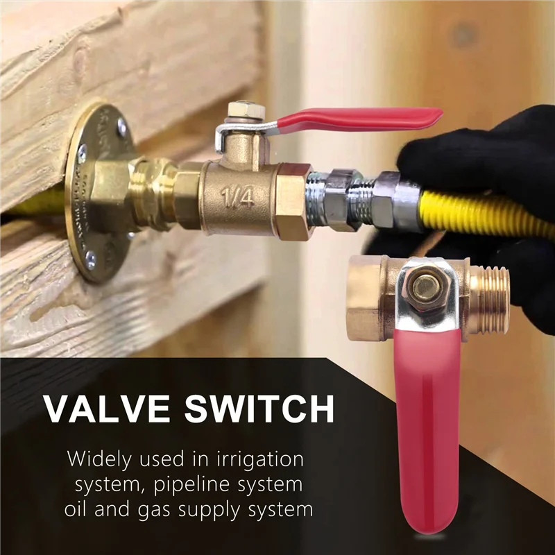 

BAAG-8PCS 1/4 дюйма сверхмощный латунный шаровой клапан запорный переключатель наружная и внутренняя резьба NPT фитинг для труб