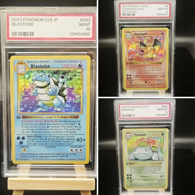 

Diy English Version Pokemon Blastoise Psa10 Mint Graded Holo 1st Edition Water Type Collectible Trading Card For Collectors