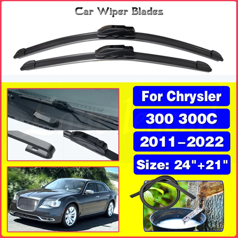 

Car Front Wiper Blades For Chrysler 300 300C Lancia Thema 2011 - 2022 Windshield Windscreen Brushes Window 2012 2013 24"+21"