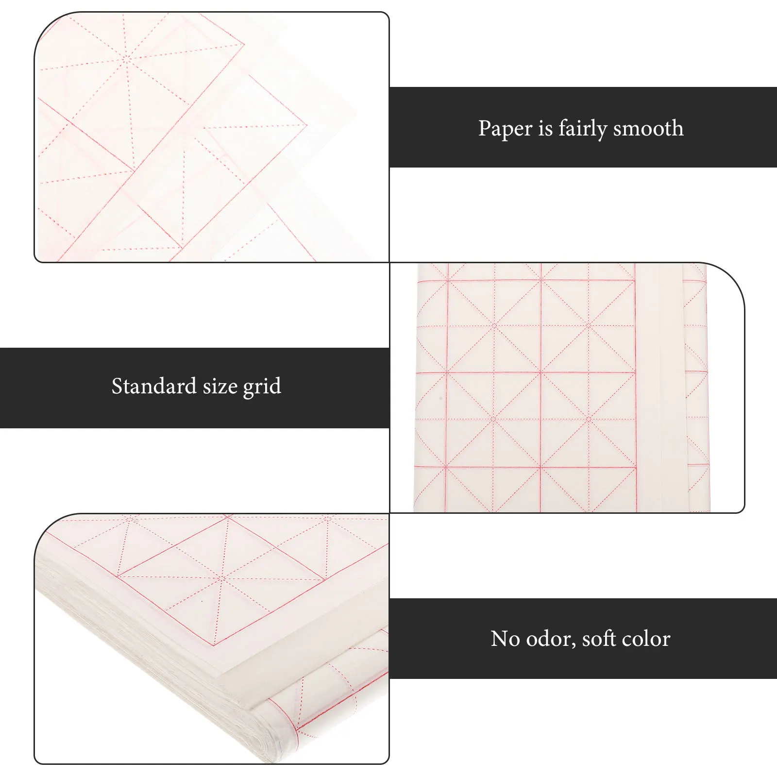 

100Pcs Professional Calligraphy Paper Sheet Thickened Sumi Paper for Writing Smooth Odorless Practice Sheets Suitable for Brush