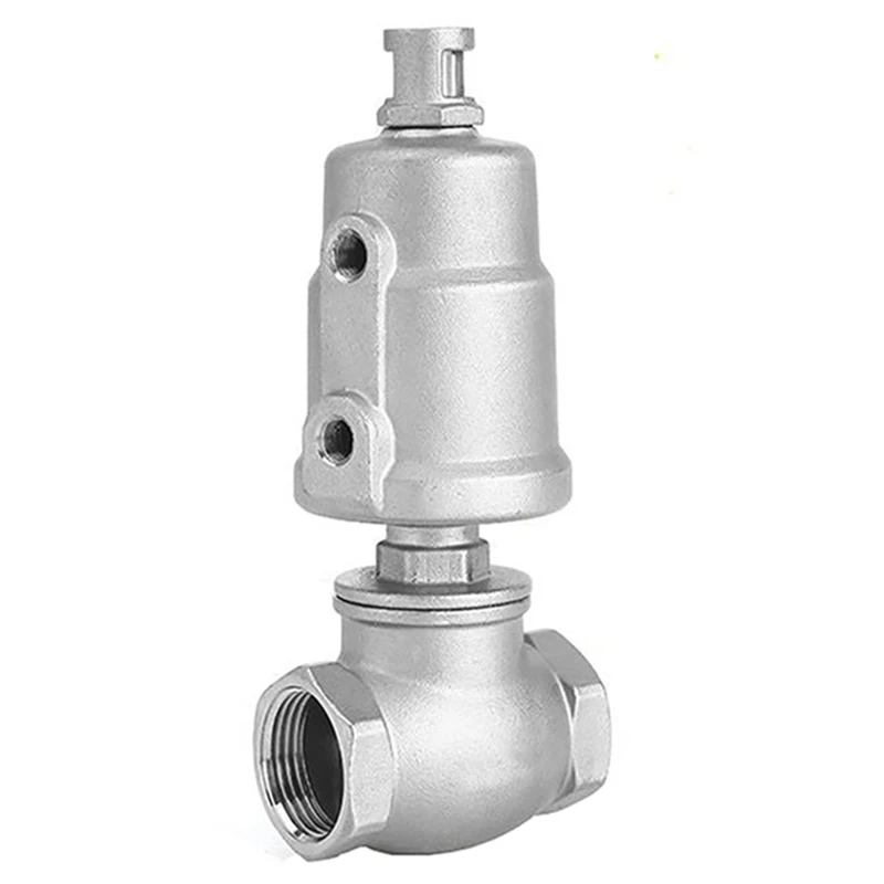 

1/2" 3/4" 1" 1-1/4" 1-1/2" 2 inch 304 Stainless Steel T-type Pneumatic Thread Globe Valve PTFE Sealing