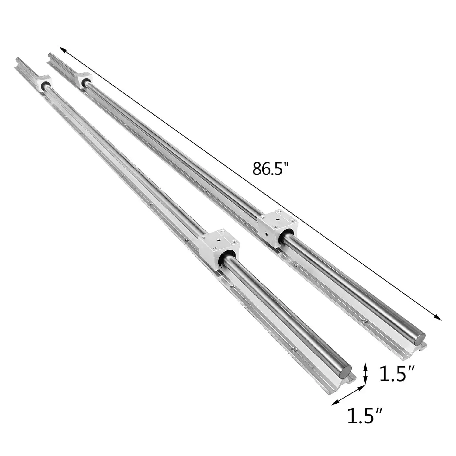 Linear Rail SBR20-2200mm 2 Linear Rail Guide and 4SBR20UU Bearing Block Linear Slide Guide