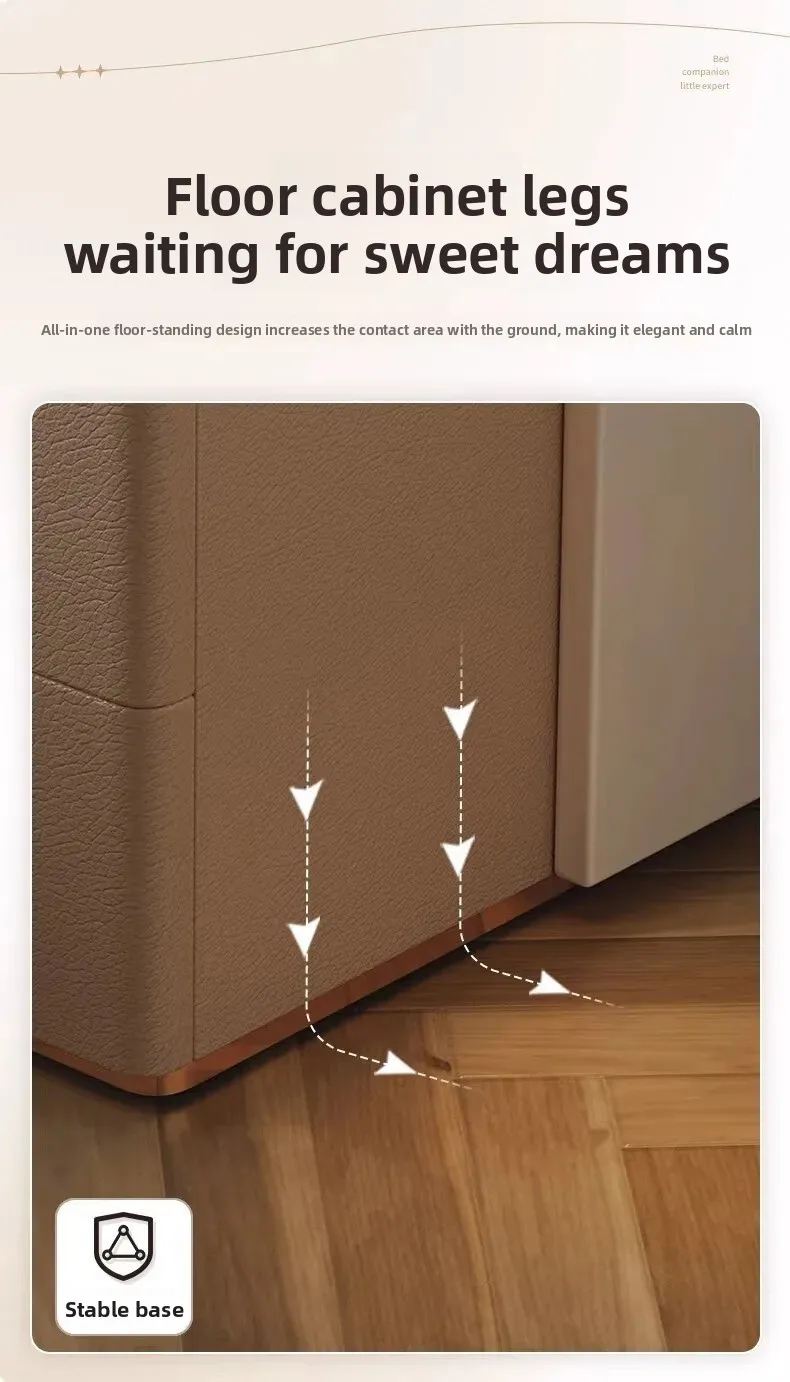 طاولة بجانب السرير ذكية فاخرة وحديثة مصنوعة من الخشب، باللونين الأبيض والأسود، وإضاءة LED حساسة للمس، ومكبر صوت بقفل بصمة الإصبع #5