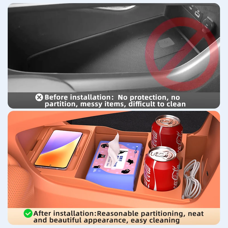 2025 Per SAIC H5 Marvel R Console centrale in silicone sotto la scatola di immagazzinaggio Organizzatore di controllo centrale Zerbino Interni auto