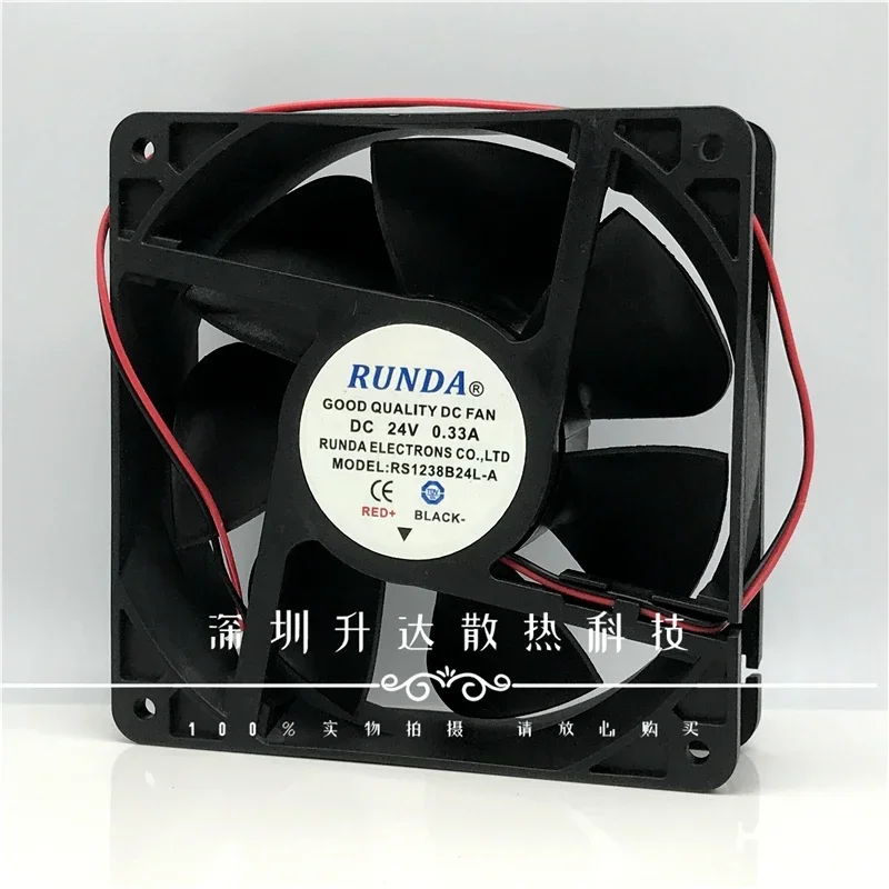 

+New 12cm For Original Runda RD12038S24H 24V 0.36A 12038 welding machine cooling fan 120mm