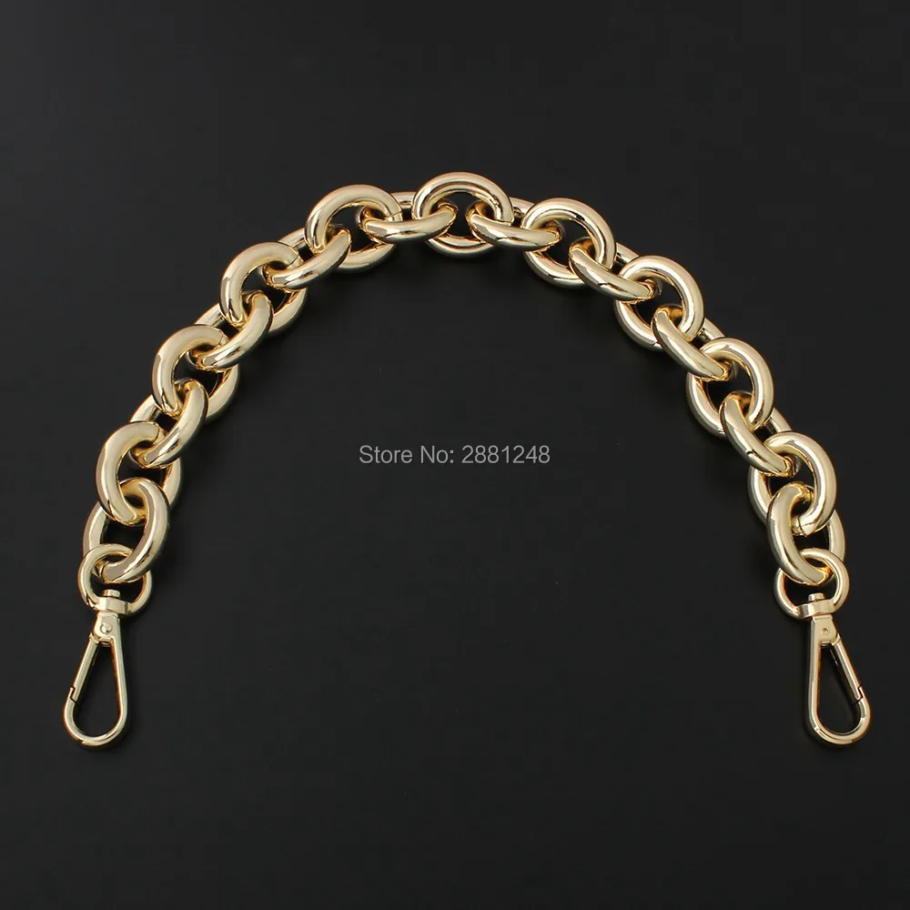 24mm thick round aluminum chain +hook Light weight bags strap bag parts handles All-match Accessory Handbag Straps