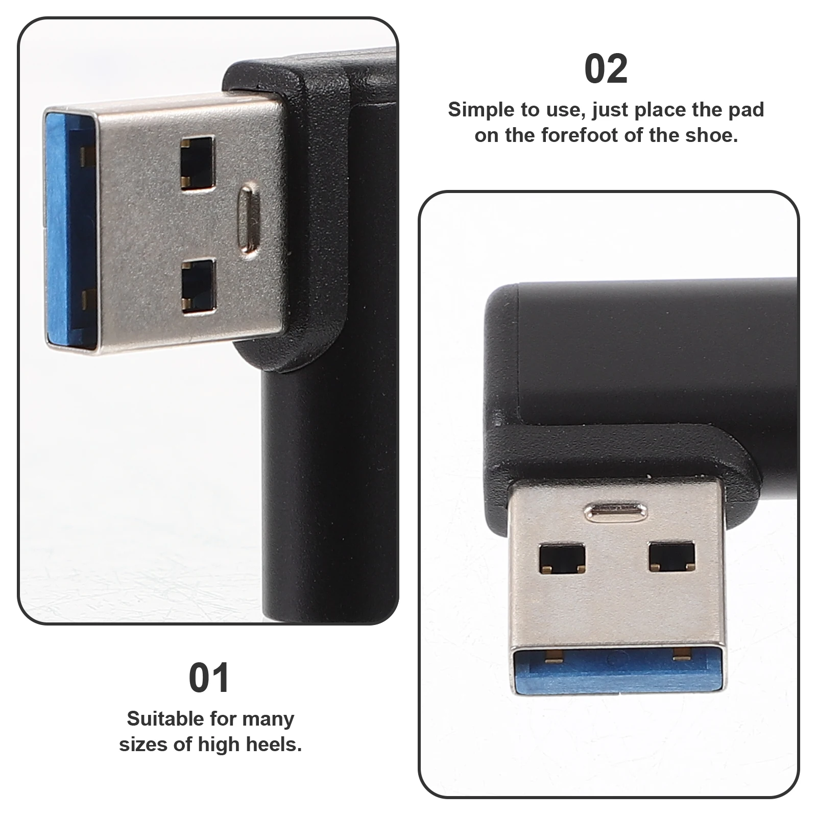 Adaptateur type-c vers USB 3.0, extension à Angle droit, transfert de données à grande vitesse, Compatible avec téléphone, tablette, ordinateur, 2 pièces
