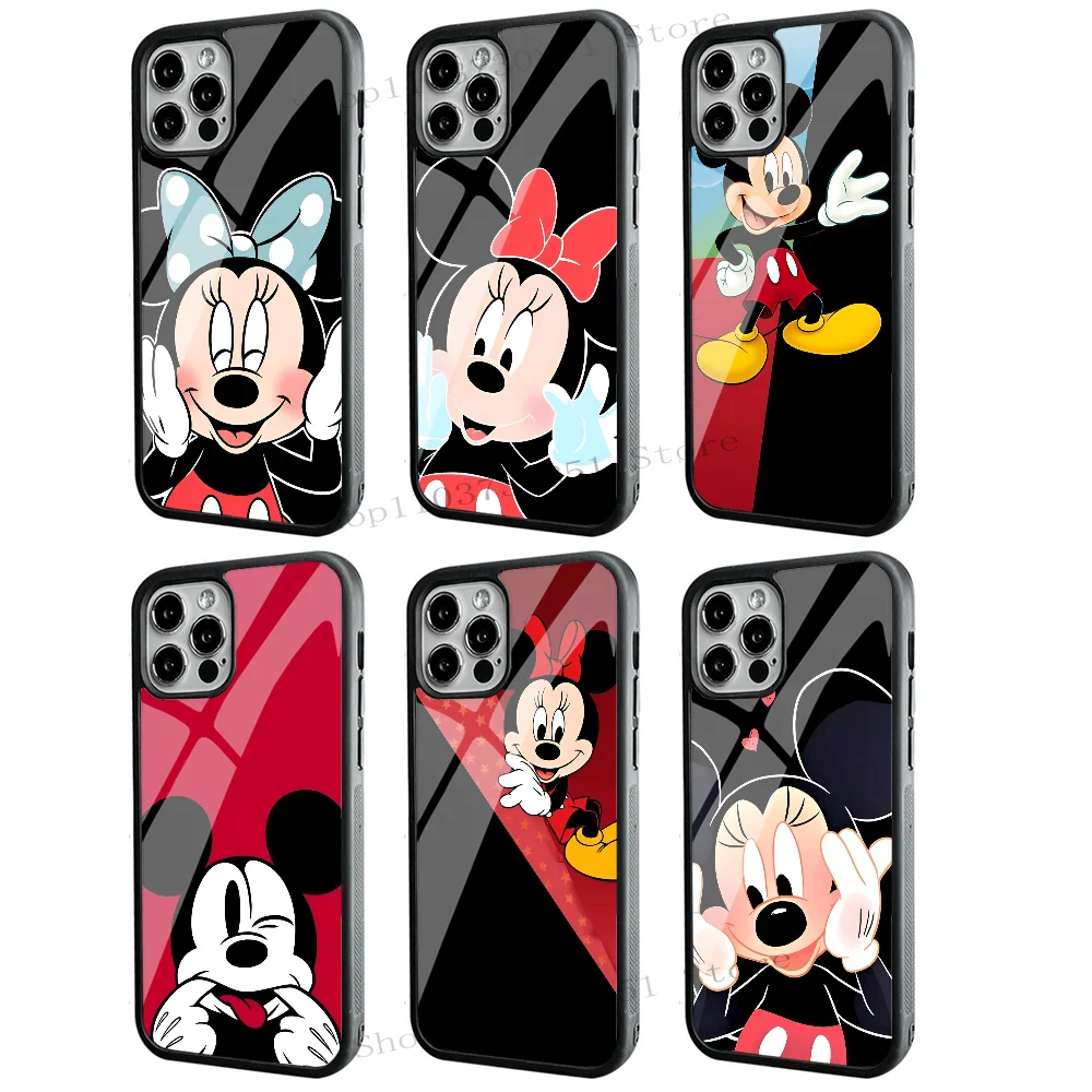 M-Mickey M-Minnie Mouse Phone Case Mobile Phone Cases For IPhone 15 14 13 Pro Max 11 12 Mini Alex Mirror TPU Shell