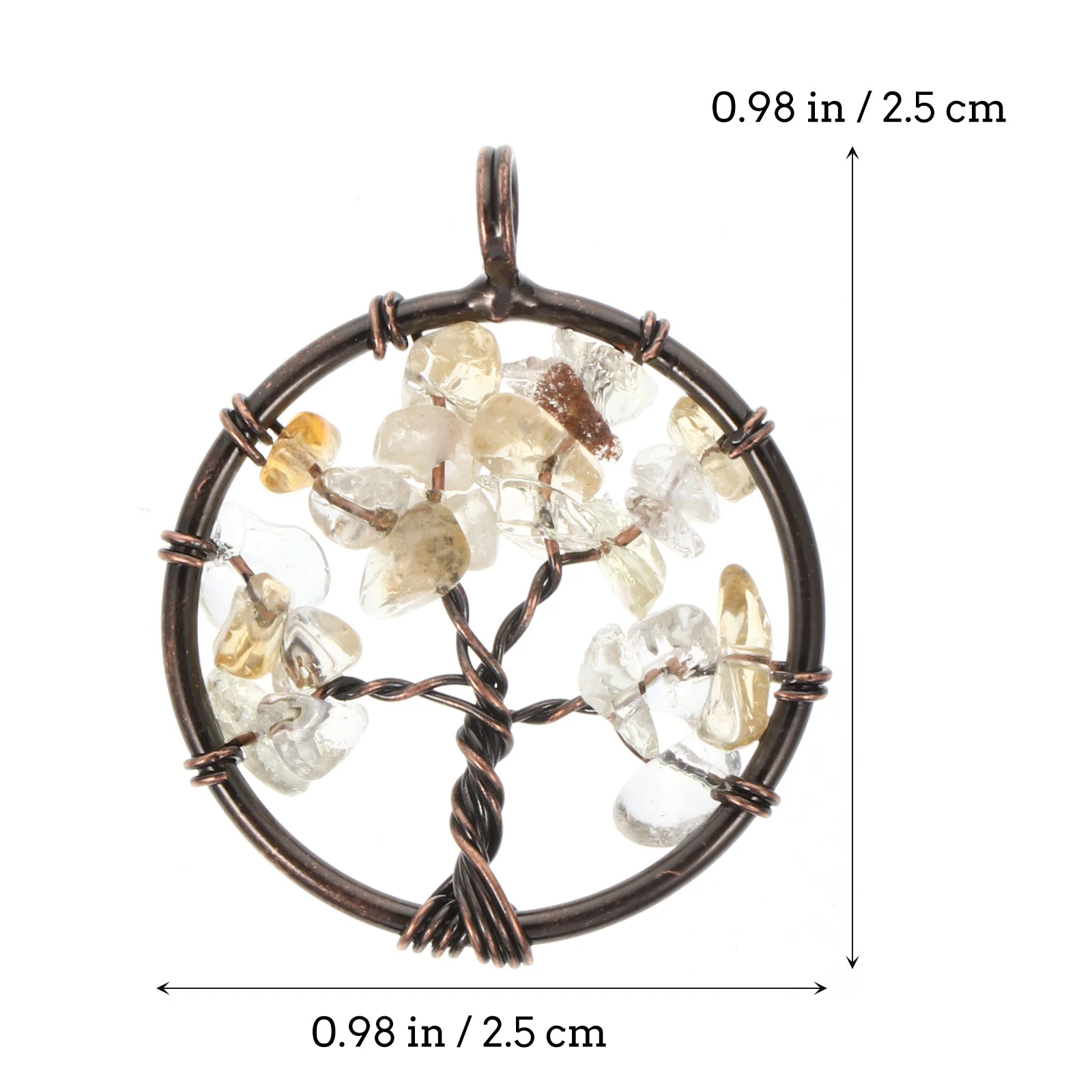 8 Pcs Tree of Life Pendant Chakra Natural Stone Necklace Charms Jewelry Making Healing Crystal Quartz Gems Accessories