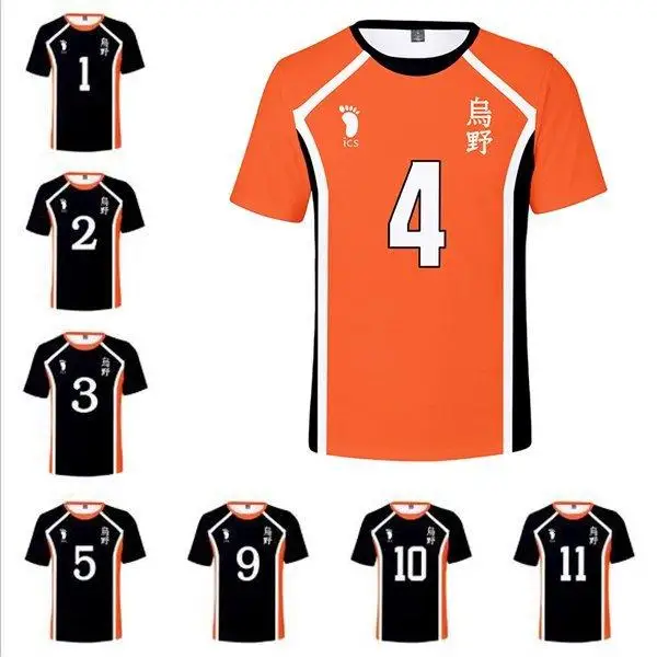 Nuevo Anime Japonés de Bandai 2026: Haikyuu!! Conjunto de Uniforme de Voleibol de Karasuno High, Negro y Naranja, Cosplay de Anime