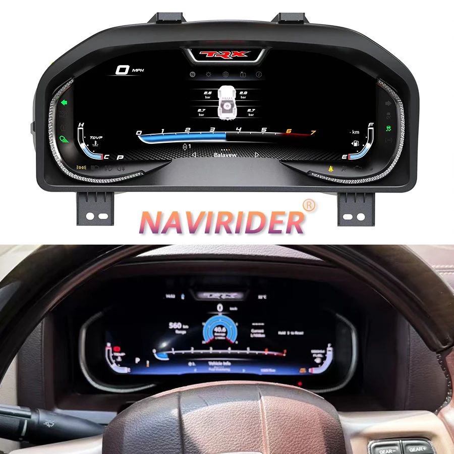 12.3 بوصة سيارة LCD ل دودج رام 1500 2500 2013-2018 أداة عداد السرعة لوحة الرقمية العنقودية خريطة متعددة الوضوح العرض