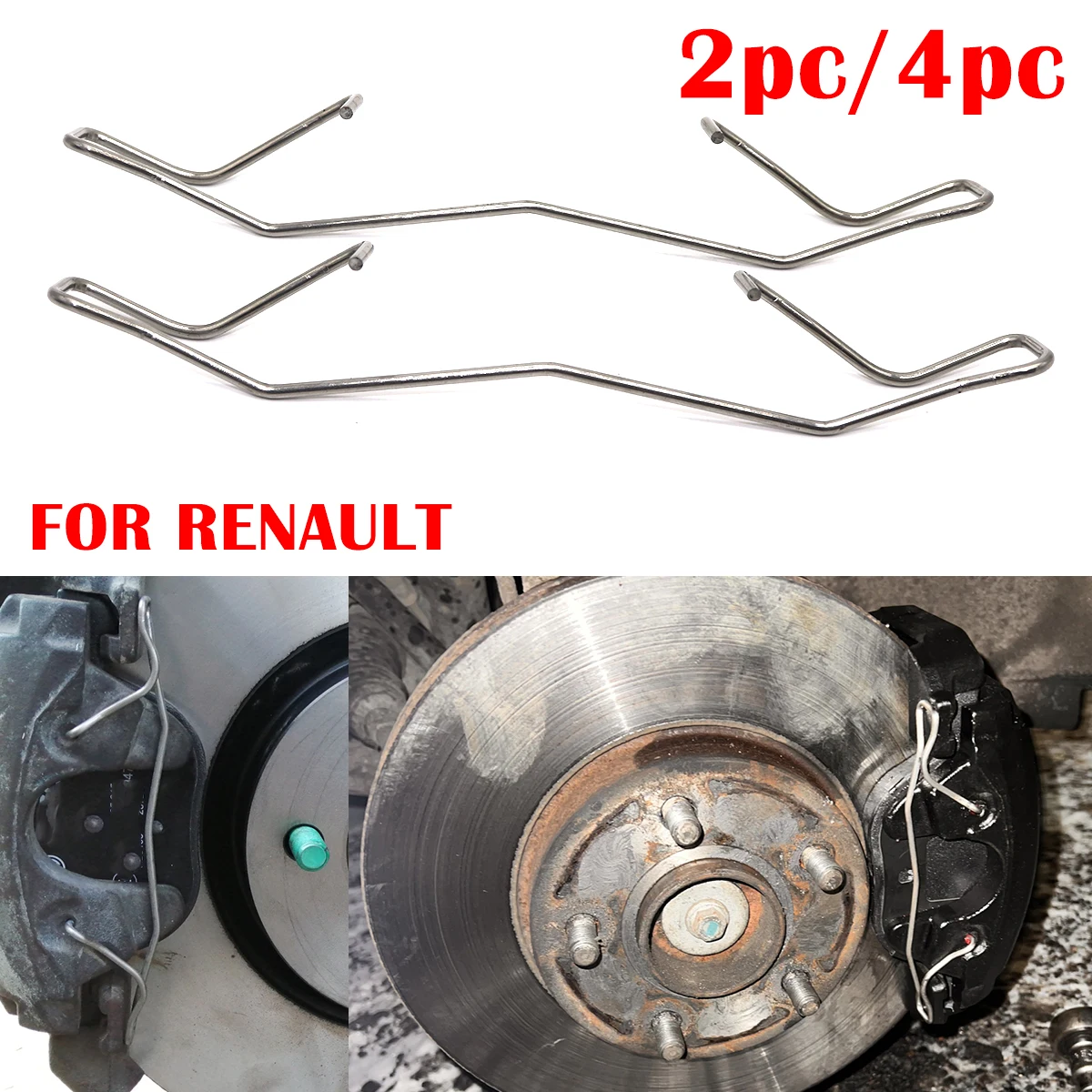 

2/4pcs Front Left Right Brake Pad Fittings Caliper Spring Fix Accessories FOR RENAULT CAPTUR 2013-2018 CLIO MEGANE CC 2010-2015
