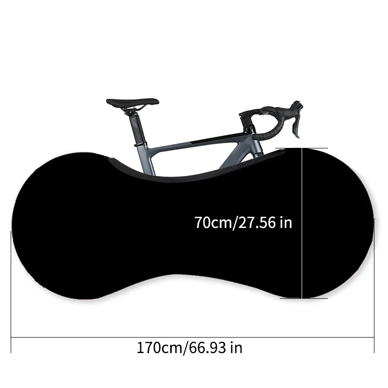 Indoor Bike Storage Cover - Keeps Floors & Walls Clean, Fits 99% of Adult Bicycles - Black