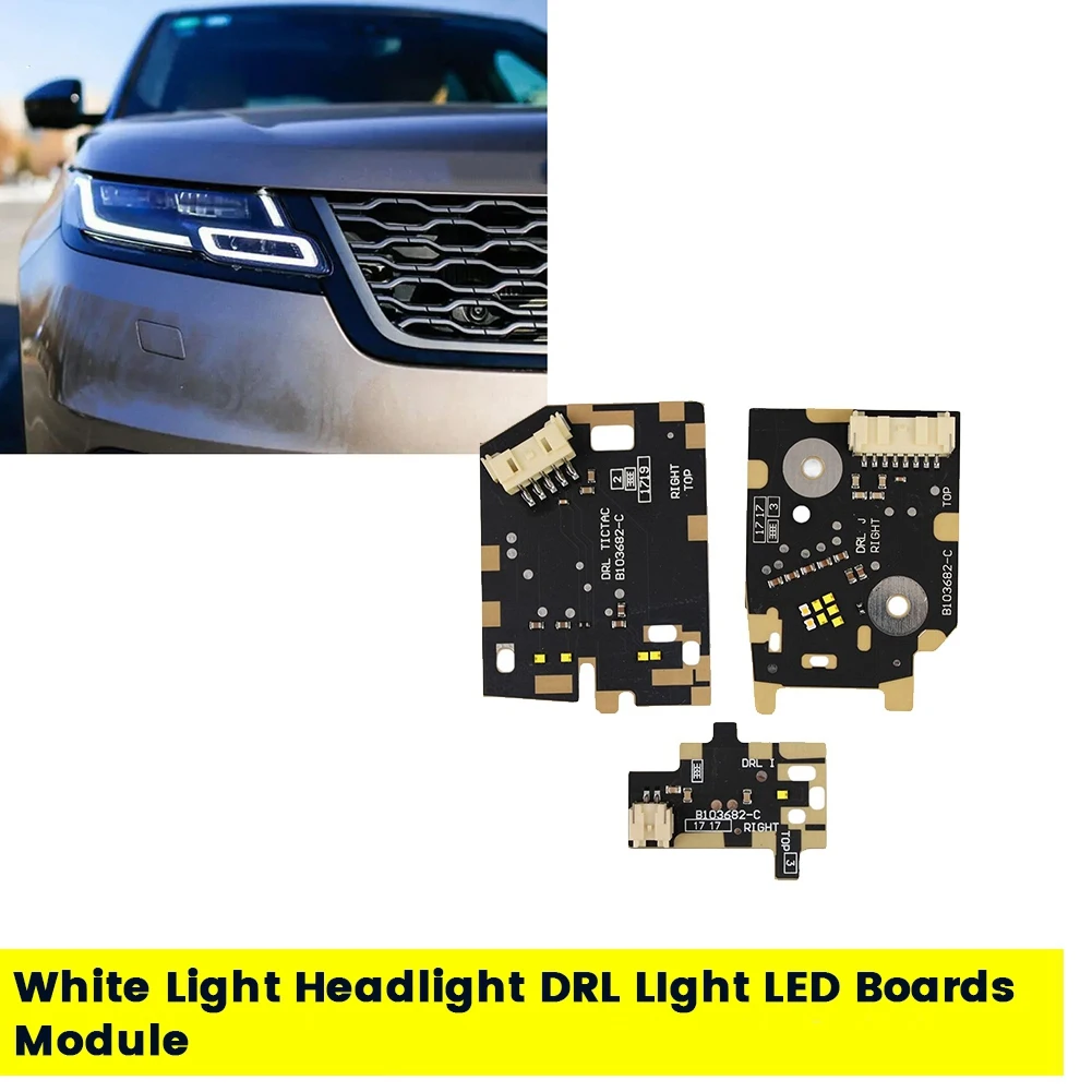 White Light Headlight DRL LIght LED Boards Module for Range Velar 2018-2021 LED Angel Eye Chip B103682-C Right