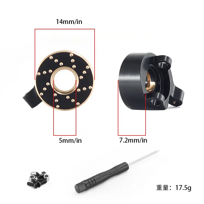 Heavy Brass Steering Knuckle Counterweight High Density For Axial 1/30 SCX30 Ford Bronco Wrangler K10 Mini RC Crawler