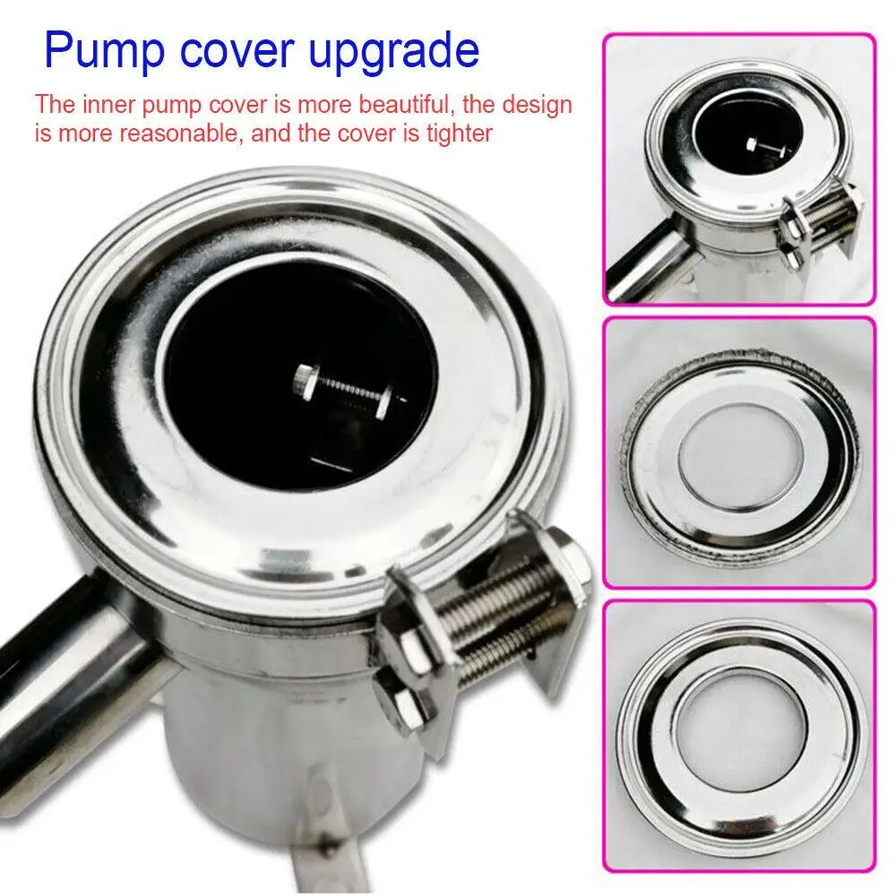 Manual Deep Well Pump Water Pump Stainless Steel for Farm Industrial Work 10 Extra Pump Cups and 10 Water-proof Tablets