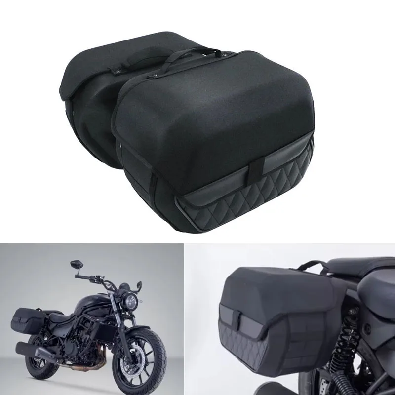 

Для Kawasaki Eliminator 500 EL450A мотоциклетные боковые седельные сумки из искусственной кожи, водонепроницаемая седельная сумка для хранения багажа