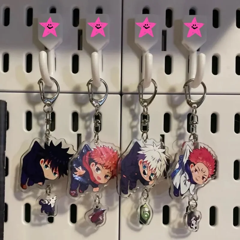 

Акриловый брелок для ключей в стиле аниме JJK: Фушигуро Мегуми, Итадори Юдзи, Годжо Сатору. Самодельный акриловый брелок-подвеска для сумки.