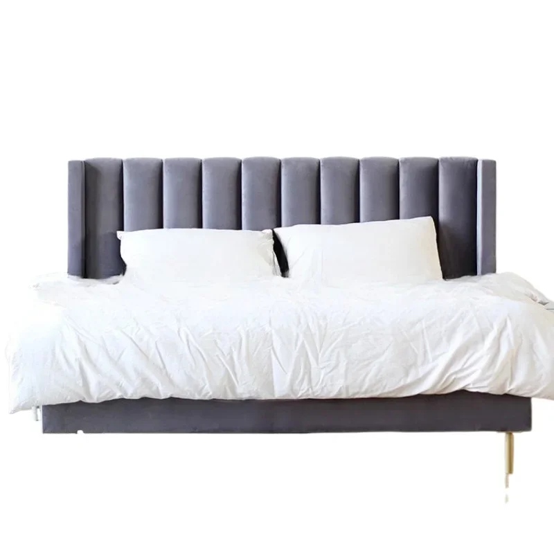 

Simple furniture Modern fabric soft bag bed Model room 1.8 meters Double bed Queen bed Master bedroom