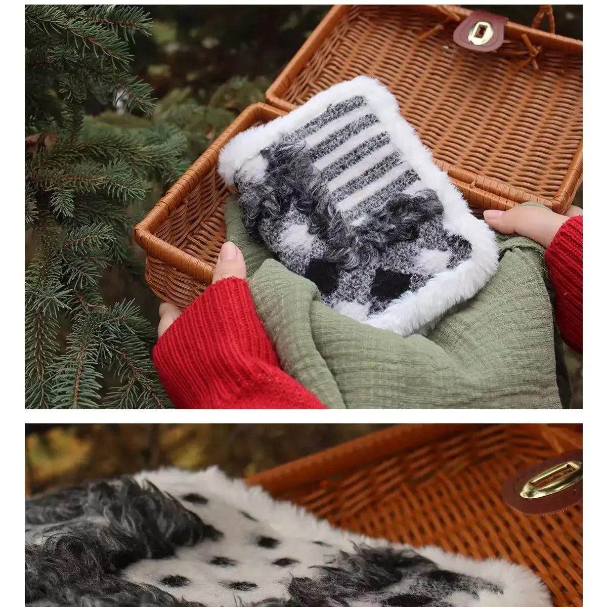 【Christmas Snow】Original Handmade A5 A6 Notebook Covers Protector Book Sleeve Crafted Fabric Products Diary Cover,in Stock