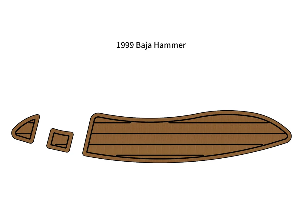 

1999 г., Baja Hammer, платформа для плавания, напольный коврик для лодки из искусственного пеноматериала, напольный коврик из тика