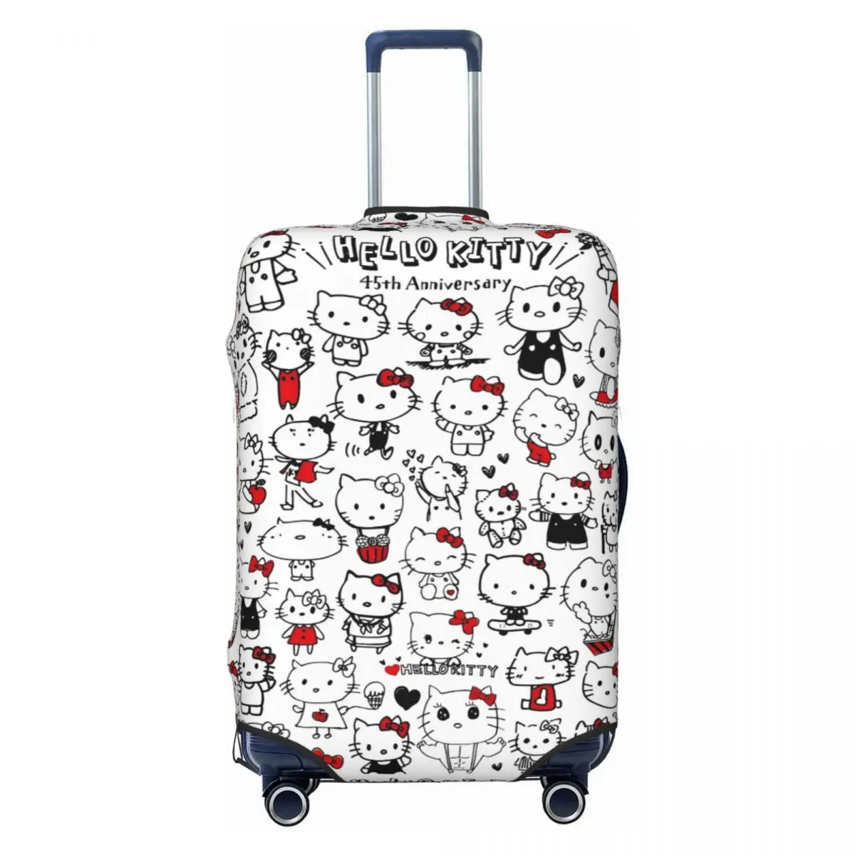 Anime Hello Kitty Y2k Kawaii Suitcase Cover Strectch Business Protection Luggage Supplies Vacation