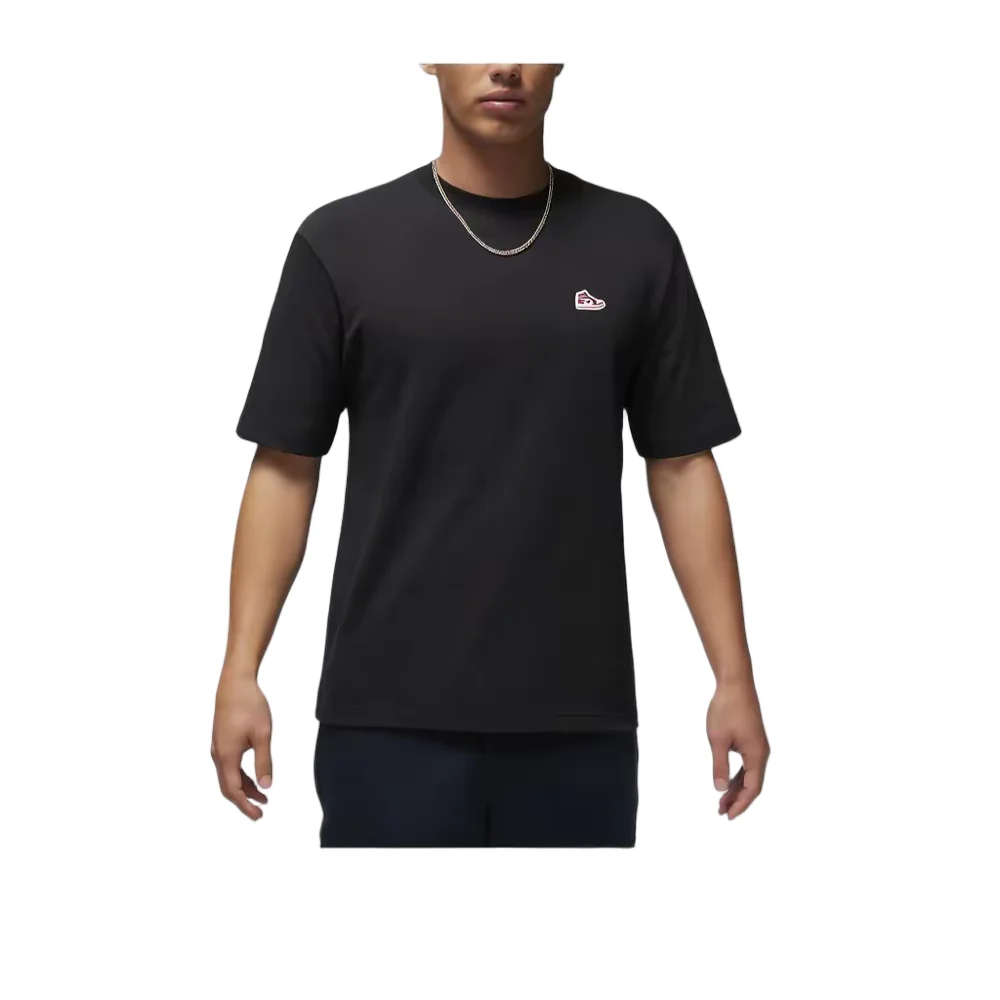 Jordan BRAND Men's Short-Sleeve T-Shirt – Black, Solid-Color, Crew-Neck, Casual, Stylish & Versatile FN5983-010