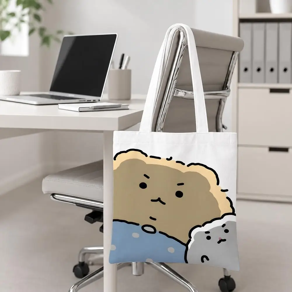 Korean Character Manggom Storage Bags shopping bag Canvas bag Reusable work school Grocery