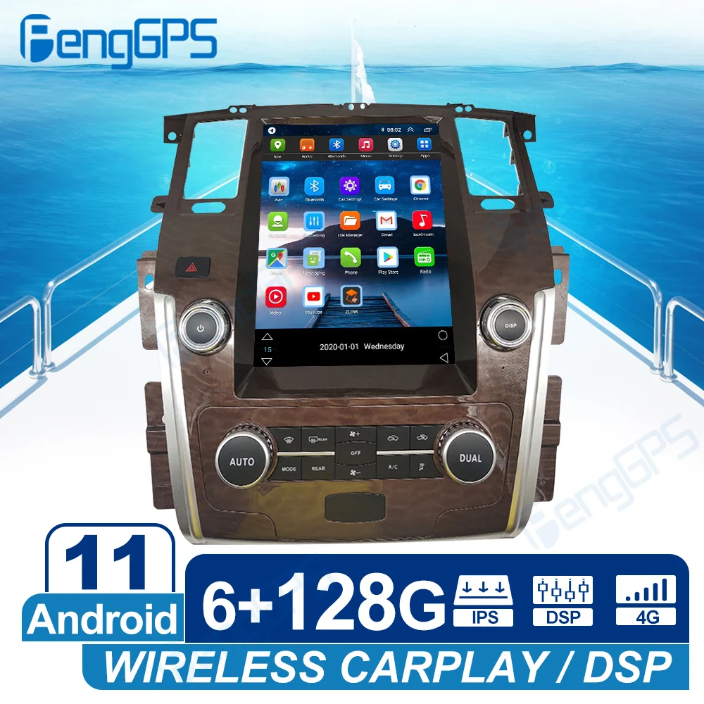 

12.1 Inch 8G+128GB Android 13 For NISSAN PATROL SE Auto Radio Carplay GPS Navigation Receiver DSP Car Multimedia Player Headunit