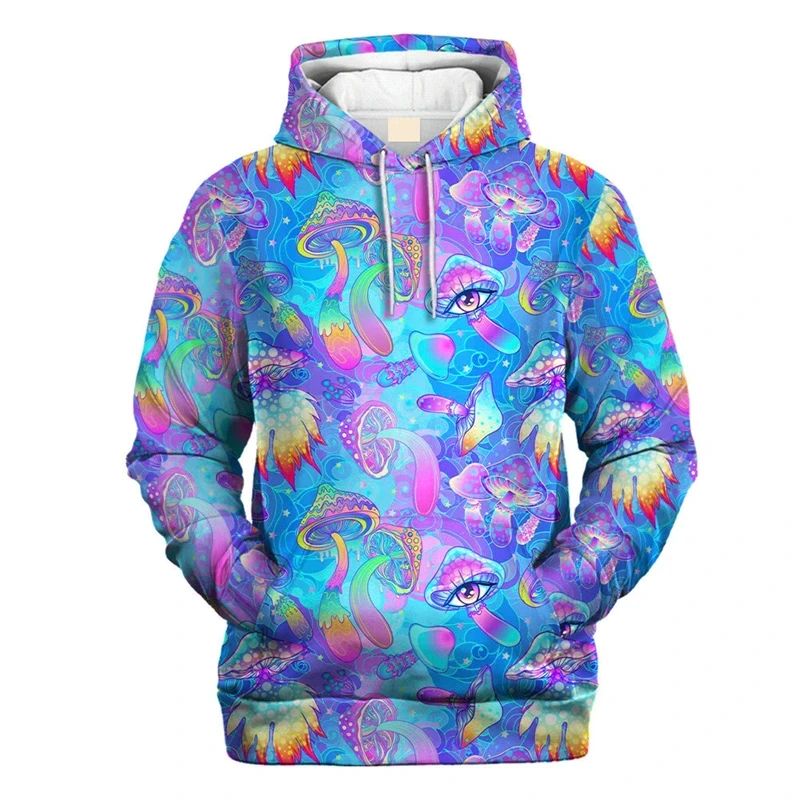 

New 3D Plants Mushroom Printing Hoodies For Men Children Fashion Funny Hooded Hoody Winter Unisex Harajuku Y2k Pullovers Clothes