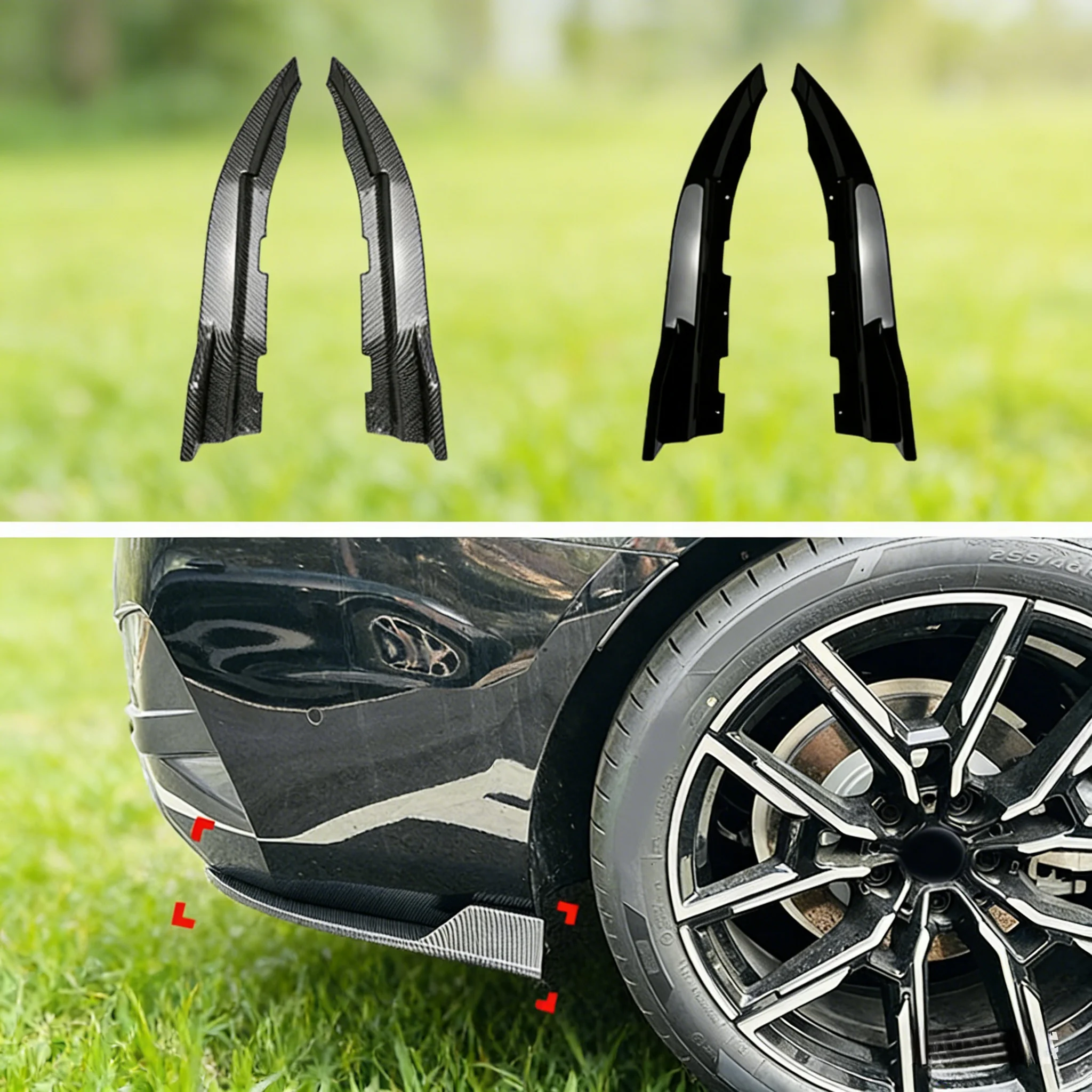 

ABFG-Car Rear Bumper Lip Diffuser Splitter Winglet Apron Spoiler For BMW G26 M Sport 2020+ Carbon Fiber Spoiler Wind Knife Parts