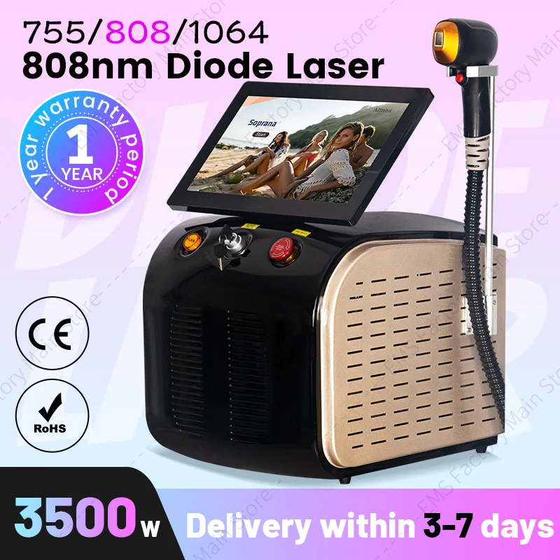 

2 in1 Diode and Picosecond 808NM Hair Removal Machine With 3 Wavelength Tattoo Removal Epilator Equipment 755nm 808nm 1064nm