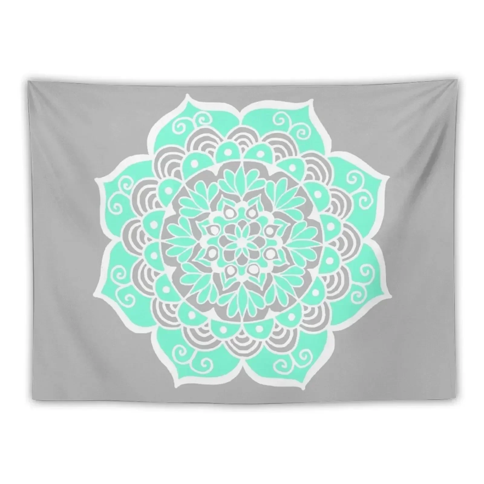 

Turquoise and Grey Mandala Tapestry Nordic Home Decor Home Decoration Carpet On The Wall Tapestry