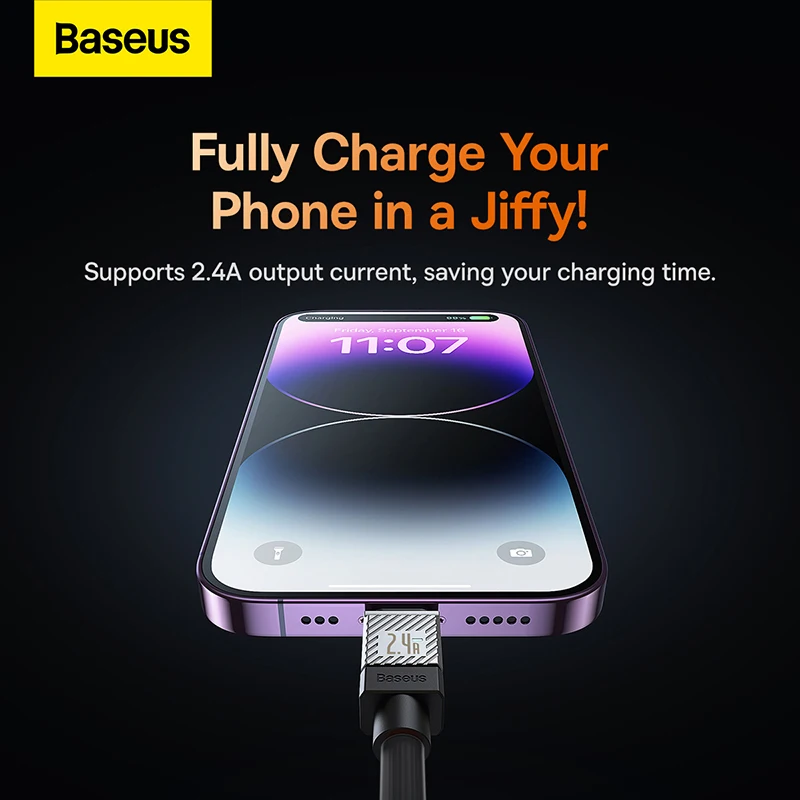 Baseus CoolPlay Series Fast Charging Cable USB For iPone 2.4A And TypeC For IPhone 20W