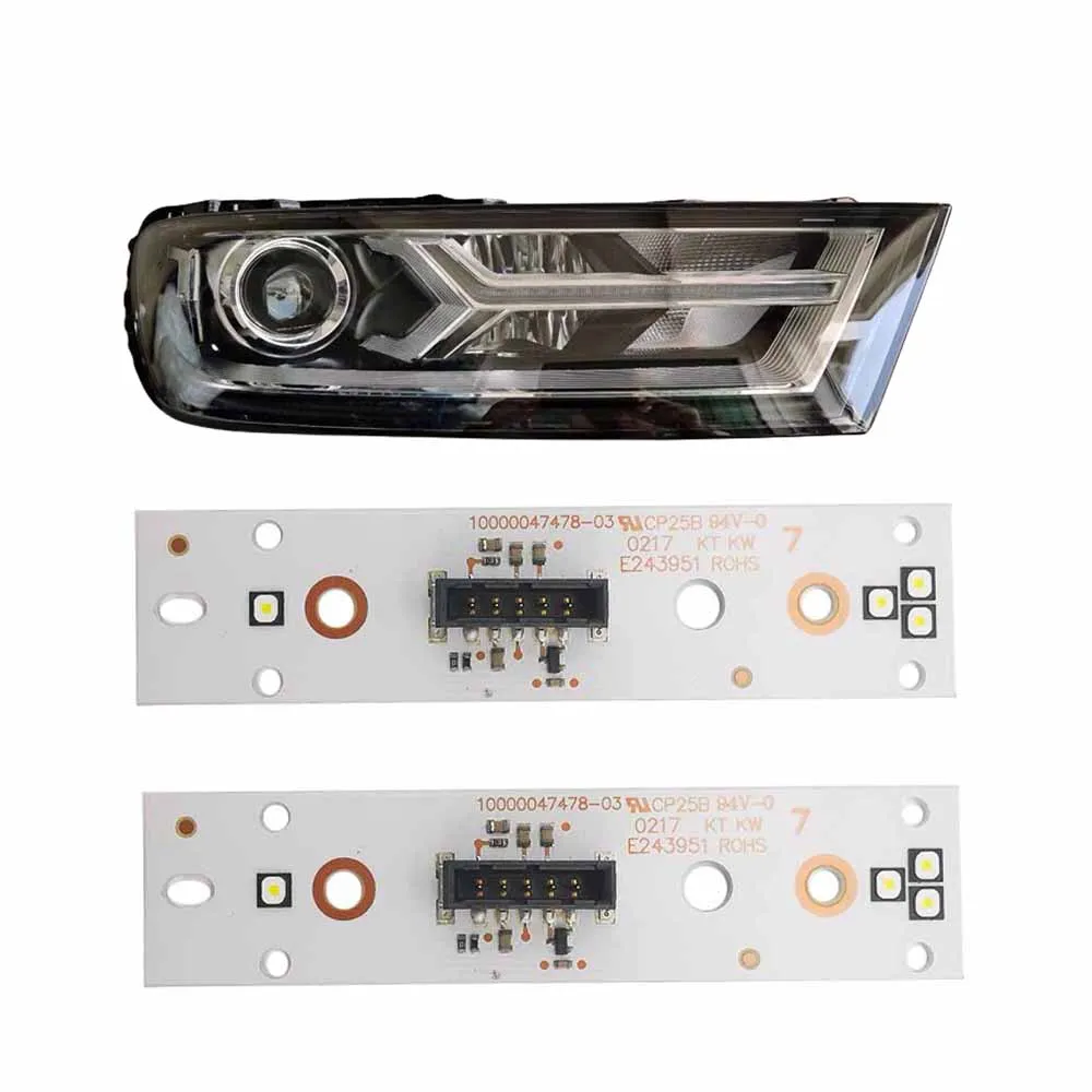 

Новые светодиодные платы для дневных ходовых огней Xenon Headlight Daytime Running Light LED для Audi Q7 2017, 2018, 2019 годов выпуска, Angel Eyes DRL, левая и правая, чип E243951 4M0941475