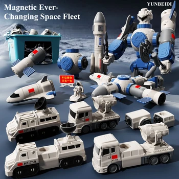 Children's Magnetic Deformation Car Robot Building Block Assembly Toy Engineering…