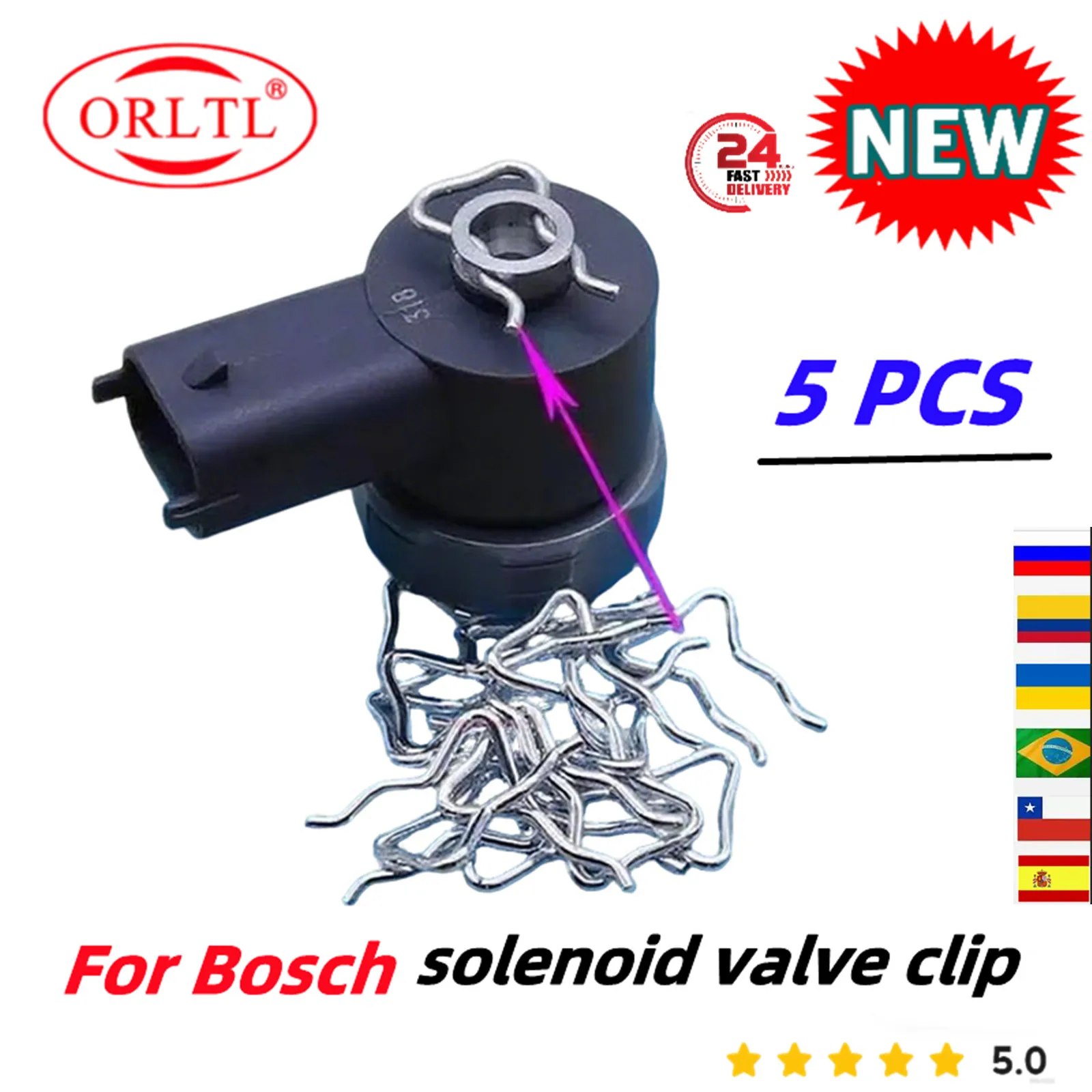 

5 PCS For Bosch Solenoid Valve Common Rail Injection Clip F00RJ00322 Diesel Fuel Injectors Solenoid Valve Clip F 00R J00 322