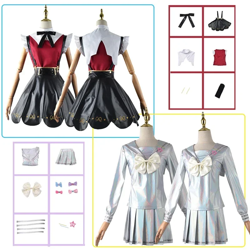 A Needy Girl Overdose Cosplay Costume Game Angel-chan Sugar Candy Cosplay Wig Jk Sailor Suit Full Set Halloween Cosplay Clothing