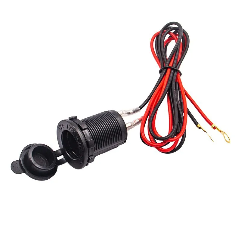 12V waterproof car cigarette lighter socket 60CM cable car boat motorcycle tractor power socket car accessories