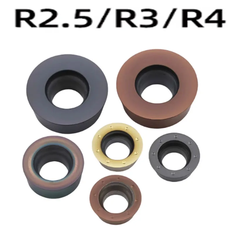 10 Uds RDMW0501 RCMT0602MOTN RPMW08T2MO-TT R2.5 R3 R4 inserto de carburo Indexable insertos de fresado redondo herramienta de corte de torno de Metal CNC