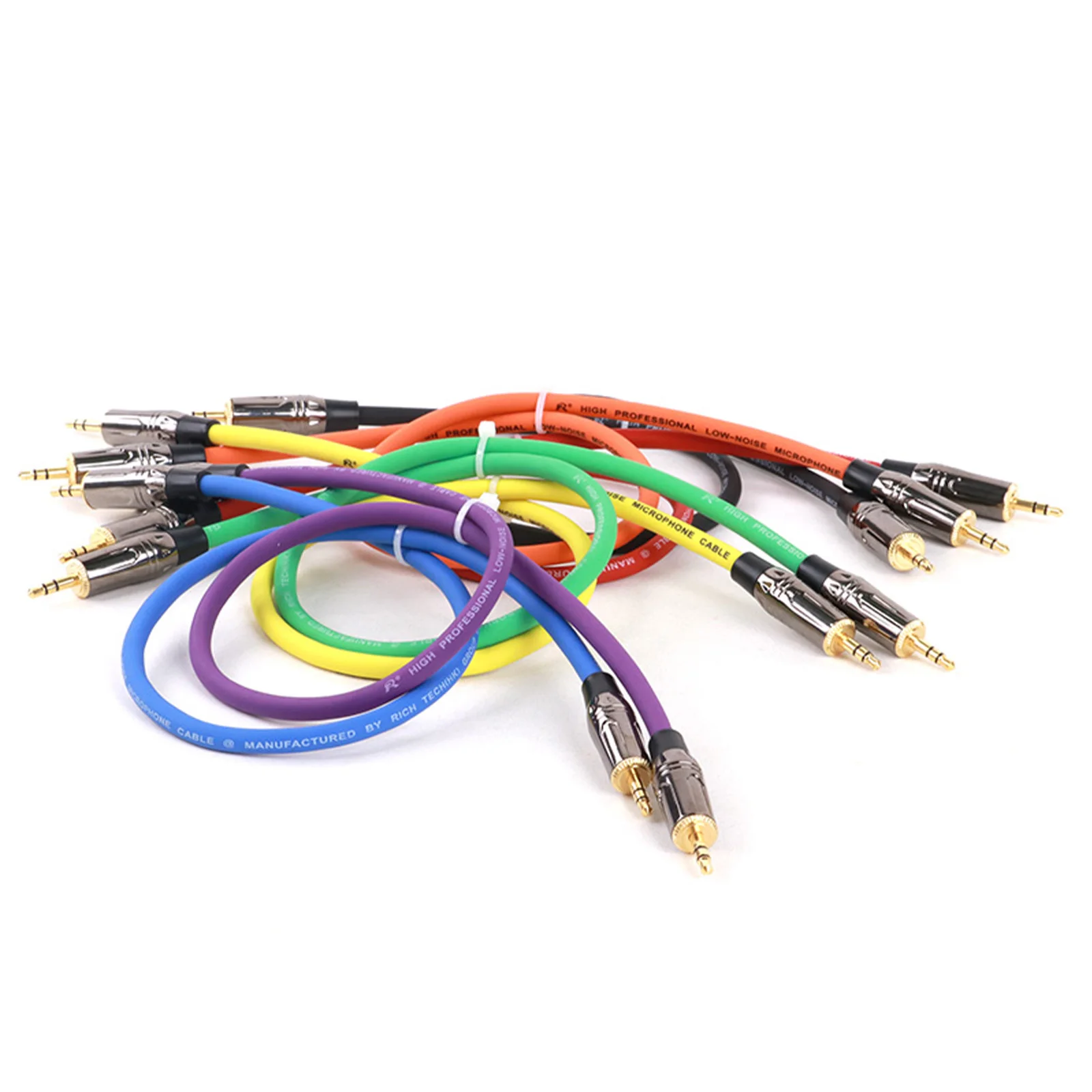 1PCS 0.3M-15M Colorful GuerGuo 3.5mm TRS Male Jack to 3.5mm TRS Male Jack to Straight Patch Cable For PA systems Mixers Guitar