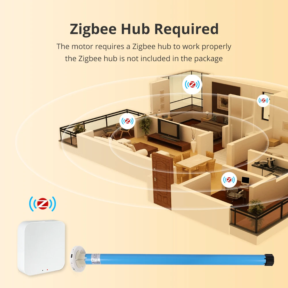 Imagem -02 - Zemismart-tuya Zigbee Rolo Elétrico Inteligente Shade Motor Driver Recarregável para Tubo de 30 Milímetros rf Controle Remoto Alexa Google Home