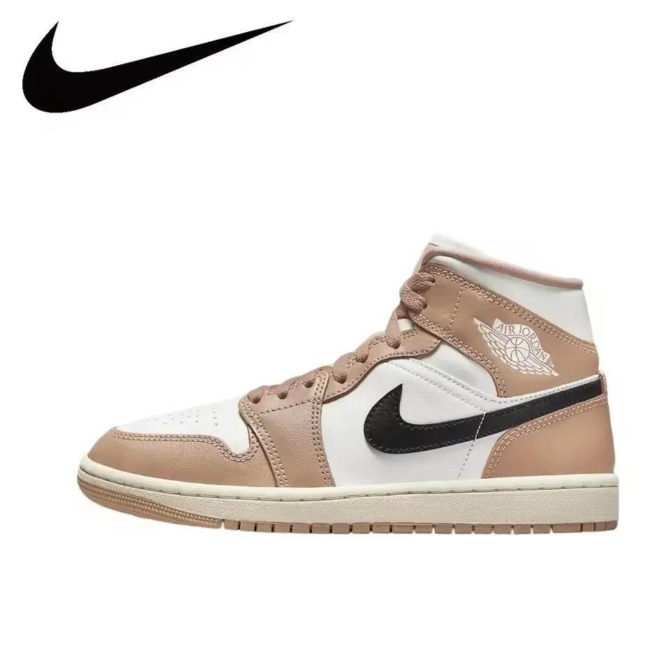 Nike Air Jordan 1 Mid Men's and Women's board Shoes Support Comfort Casual Shoes Cushioned and lightweight breathable