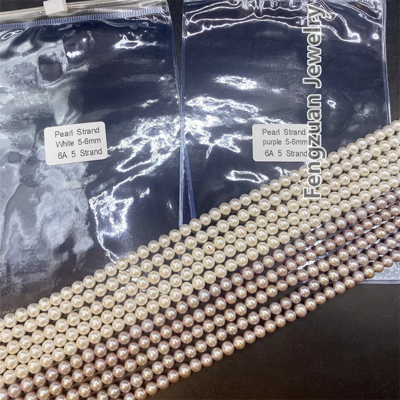 

6A Natural Freshwater Pearl Perfect Round Blemish Free String of Pearls for Jewelry Make DIY Charm Bracelet Necklace Accessories